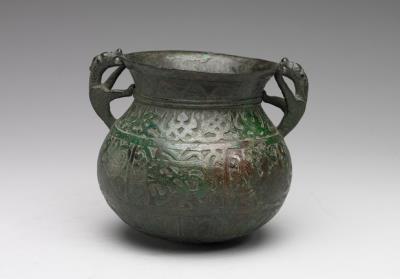 图片[2]-Jar with mythical creatures and lotus-petal motif, Northern Wei dynasty, c. mid-5th century-China Archive